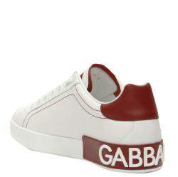 مملوكة مسبقًا Dolce & Gabbana Brown/White Portofino Sneakers Size 40