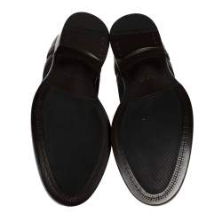 Pre Owned حذاء أوكسفورد دولتشي أند غابانا رباط علوي جلد وينغتيب و دنيم عنابي و أزرق مقاس 41