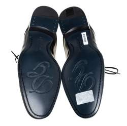 Pre Owned Dolce & Gabbana Black Patent Leather Lace Up Derby Size 43