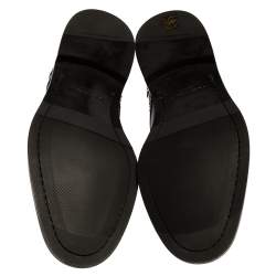 Pre Owned Dolce & Gabbana Black Brogue Leather Michelangelo Lace Up Derby Size 44.5