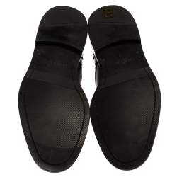 مملوكة مسبقًا Dolce & Gabbana Black Brogue Leather Michelangelo Lace Up Derby Size 43