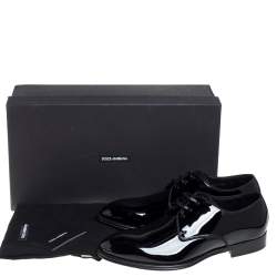 Pre Owned حذاء ديربي دولتشي أند غابانا جلد لامع أسود مقاس 41