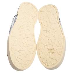 مملوكة مسبقًا Dolce & Gabbana Black/White Leather Portofino 1984 Low Top Sneakers Size 42