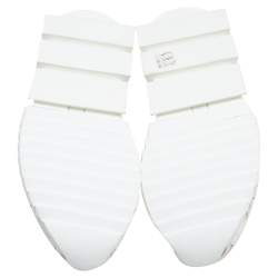 Dolce & Gabbana White/Beige Fabric Sorrento Logo Sneakers Size 42