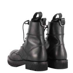 Dolce & Gabbana Black Leather Cowhide Laced Up Boot Size IT 43