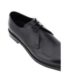 Pre Owned حذاء دولتشي أند غابانا جلد أسود رباط علوي مقاس إيطالي 43