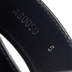 Pre Owned Dolce & Gabbana Black Leather Flat Slides Size 39