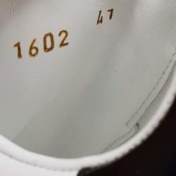 Pre Owned حذاء رياضي دولتشي آند غابانا بورتوفينو جلد أبيض بعنق منخفض مقاس 41