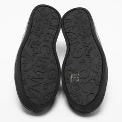 Pre Owned حذاء رياضي دولتشي أند غابانا روما جلد أسود برباط مقاس 46