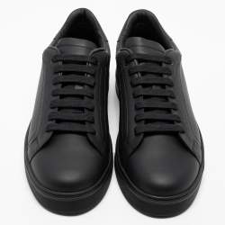 Pre Owned حذاء رياضي دولتشي أند غابانا روما جلد أسود برب اط مقاس 46