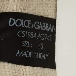 Pre Owned Dolce & Gabbana Multicolor Leather And Nylon Lace Up Sneakers Size 43 