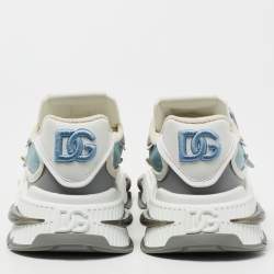 Pre Owned Dolce & Gabbana Multicolor Leather And Nylon Lace Up Sneakers Size 43 