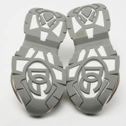 Pre Owned Dolce & Gabbana Multicolor Leather And Nylon Lace Up Sneakers Size 43 