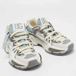 Pre Owned Dolce & Gabbana Multicolor  Leather And Nylon Airmaster Lace Up Sneakers Size 42