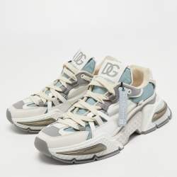 Pre Owned Dolce & Gabbana Multicolor  Leather And Nylon Airmaster Lace Up Sneakers Size 42