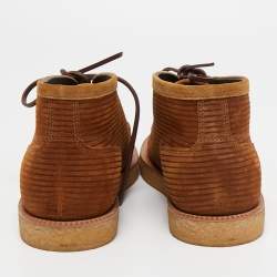 Dolce & Gabbana Brown Suede And Nubuck Leather Desert Ankle Boots Size 41