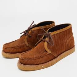 Dolce & Gabbana Brown Suede And Nubuck Leather Desert Ankle Boots Size 41