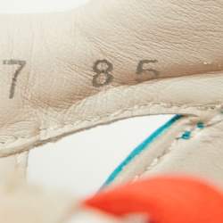 مملوكة مسبقًا Dolce & Gabbana Multicolor Suede and Leather Cut Out Sneakers Size 42.5