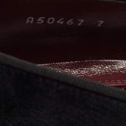 Pre Owned Dolce & Gabbana Black Velvet DG Logo Smoking Slippers Size 41