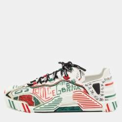 Dolce & Gabbana Multicolor Canvas Graffiti Print Ns1 Low Top Sneakers Size 40