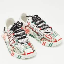 Dolce & Gabbana Multicolor Canvas Graffiti Print Ns1 Low Top Sneakers Size 40