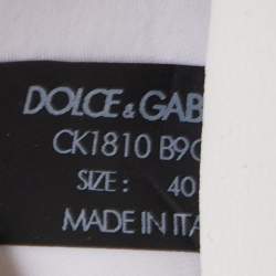 Dolce & Gabbana Multicolor Canvas and Fabric Graffiti Print Ns1 Low Top Sneakers Size 40
