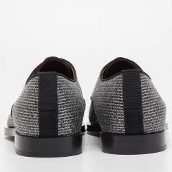 Dolce & Gabbana Silver Glitter Fabric Derby Size 43