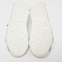 Pre Owned Dolce & Gabbana Multicolor Canvas and Fabric Graffti Print NS1 Low Top Sneakers Size 44