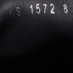 Pre Owned Dolce & Gabbana Black Leather Portofino Lace Up Sneakers Size 42 