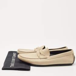 Pre Owned Dolce & Gabbana Brown Nubuck Leather Slip On Loafers Size 43