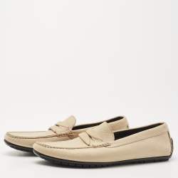 Pre Owned Dolce & Gabbana Brown Nubuck Leather Slip On Loafers Size 43