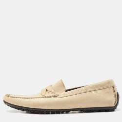 Pre Owned Dolce & Gabbana Brown Nubuck Leather Slip On Loafers Size 43