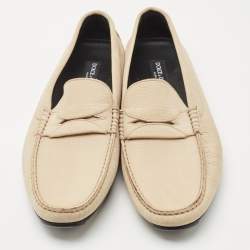 Pre Owned Dolce & Gabbana Brown Nubuck Leather Slip On Loafers Size 43