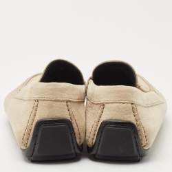 Pre Owned Dolce & Gabbana Brown Nubuck Leather Slip On Loafers Size 43