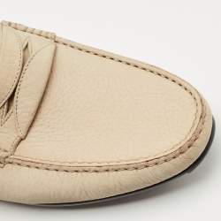 Pre Owned Dolce & Gabbana Brown Nubuck Leather Slip On Loafers Size 43