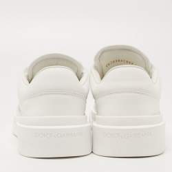 Pre Owned Dolce & Gabbana White Leather Roma Sneakers Size 41
