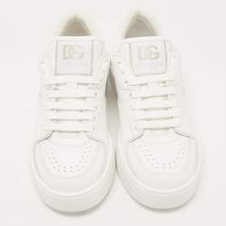 Pre Owned Dolce & Gabbana White Leather Roma Sneakers Size 41