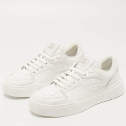 Pre Owned Dolce & Gabbana White Leather Roma Sneakers Size 41