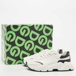 مملوكة مسبقًا Dolce & Gabbana White Leather Miami Logo Low Top Sneakers Size 41