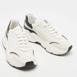 مملوكة مسبقًا Dolce & Gabbana White Leather Miami Logo Low Top Sneakers Size 41