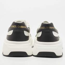 مملوكة مسبقًا Dolce & Gabbana White Leather Miami Logo Low Top Sneakers Size 41