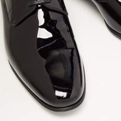 مملوكة مسبقًا Dolce & Gabbana Black Patent Leather Derby Size 40.5