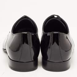 مملوكة مسبقًا Dolce & Gabbana Black Patent Leather Derby Size 40.5