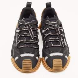 Pre Owned Dolce & Gabbana Black Leather And Nylon Ns1 Low Top Sneakers Size 41