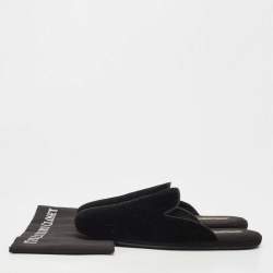 Dolce & Gabbana Black Velvet Slip On Mules Size 42 