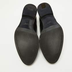 Pre Owned Dolce & Gabbana Black Leather Lace Up Derby Size 42