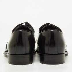 Pre Owned Dolce & Gabbana Black Leather Lace Up Derby Size 42