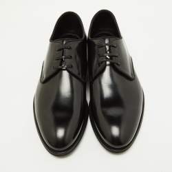 Pre Owned Dolce & Gabbana Black Leather Lace Up Derby Size 42