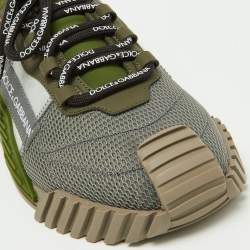 Dolce & Gabbana Tricolor Fabric and Mesh Ns1 Low Top Sneakers Size 42