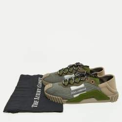 Dolce & Gabbana Tricolor Fabric and Mesh Ns1 Low Top Sneakers Size 42